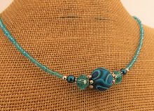 Load image into Gallery viewer, Blue Mix Kathryn Design Handmade bead necklace
