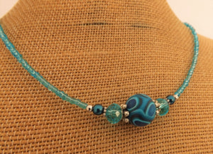 Blue Mix Kathryn Design Handmade bead necklace