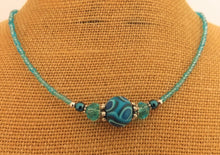 Load image into Gallery viewer, Blue Mix Kathryn Design Handmade bead necklace
