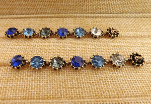 Gold Tone Faceted Long Drop Earrings (3 colour options)