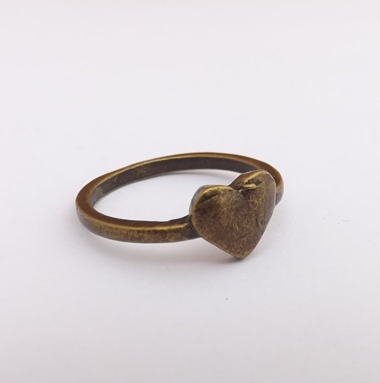 Bronze Toned Heart Ring (size 7)