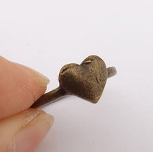 Load image into Gallery viewer, Bronze Toned Heart Ring (size 7)
