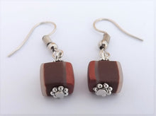 Load image into Gallery viewer, Brown &amp; Copper Kathryn Design Bead Drop Earrings
