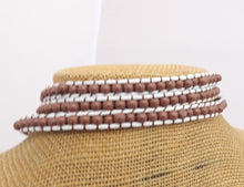Load image into Gallery viewer, Brown &amp; White Long Strand Bracelet
