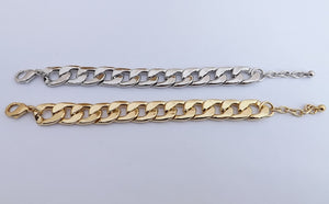 Chunky Chain Silver Tone Bracelet