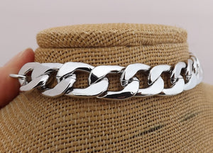 Chunky Chain Silver Tone Bracelet