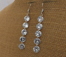 Load image into Gallery viewer, Clear Faux Diamond Long Drop Earrings
