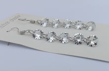 Load image into Gallery viewer, Clear Faux Diamond Long Drop Earrings
