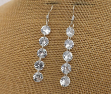 Load image into Gallery viewer, Clear Faux Diamond Long Drop Earrings
