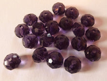 Load image into Gallery viewer, 6x8mm Cold Purple AB Lustre Crystal Cut Rondelle Beads
