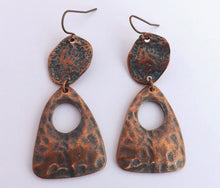 Load image into Gallery viewer, Copper Tone Double Drop Earrings
