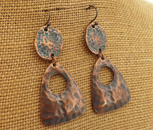Load image into Gallery viewer, Copper Tone Double Drop Earrings
