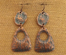 Load image into Gallery viewer, Copper Tone Double Drop Earrings
