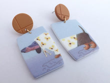 Load image into Gallery viewer, Dachshund Dog in Hoodie Acrylic Earrings
