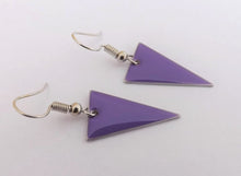 Load image into Gallery viewer, Dark Purple Enamel Style Drop Earrings
