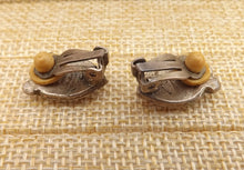 Load image into Gallery viewer, Diamante &amp; Silver Tone Vintage Clip On Earrings
