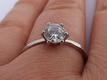 Load image into Gallery viewer, Faux Diamond Solitaire Ring (size 9)
