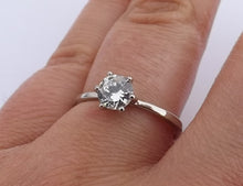 Load image into Gallery viewer, Faux Diamond Solitaire Ring (size 9)
