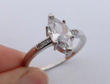 Load image into Gallery viewer, Faux Diamond &amp; Silver Tone Costume Ring (size 10)
