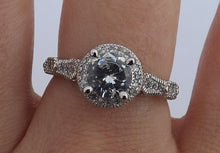 Load image into Gallery viewer, Faux Diamond &amp; Silver Tone Costume Ring (size 10)
