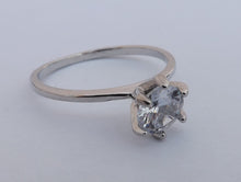 Load image into Gallery viewer, Faux Diamond &amp; Silver Tone Costume Ring (size 10)
