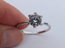 Load image into Gallery viewer, Faux Diamond &amp; Silver Tone Costume Ring (size 10)
