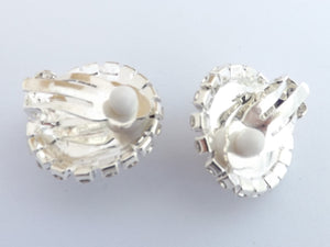 Faux Pearl & Faux Diamonds Clip on Earrings