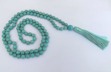 Load image into Gallery viewer, Faux Turquoise Beads &amp; Tassel, Pendant Necklace
