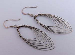Fine Wire Sterling Silver Drop Earrings