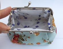 Load image into Gallery viewer, Floral Print Vintage Style Coin Purse (five options)
