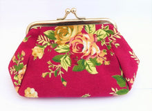 Load image into Gallery viewer, Floral Print Vintage Style Coin Purse (five options)
