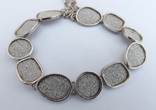 Load image into Gallery viewer, Glittery Grey &amp; Silver Tone Bracelet
