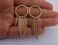 Load image into Gallery viewer, Gold Tone Drop Earrings
