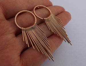 Gold Tone Drop Earrings