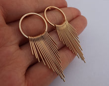 Load image into Gallery viewer, Gold Tone Drop Earrings
