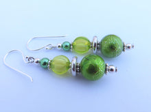 Load image into Gallery viewer, Green Bead Earrings

