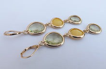 Load image into Gallery viewer, Triple Acrylic Drop Earrings on Lever Back Hooks (4x colour options)
