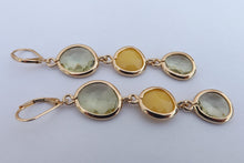 Load image into Gallery viewer, Triple Acrylic Drop Earrings on Lever Back Hooks (4x colour options)
