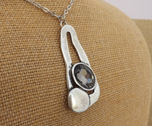 Load image into Gallery viewer, Grey &amp; Silver Tone Pendant Necklace
