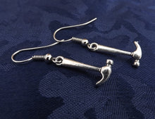 Load image into Gallery viewer, Hammer Silver Tone Earrings
