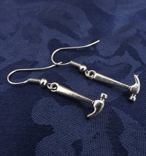 Load image into Gallery viewer, Hammer Silver Tone Earrings
