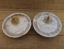 Load image into Gallery viewer, Large Vintage Blue &amp; Silver Tone Stud Earrings
