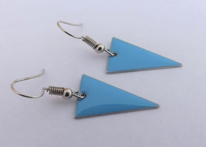 Light Blue Enamel Style Drop Earrings