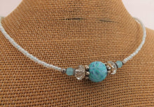 Load image into Gallery viewer, Light Blue Kathryn Design Handmade bead necklace
