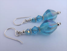 Load image into Gallery viewer, Light Blue Lustre Handmade Bead Earrings
