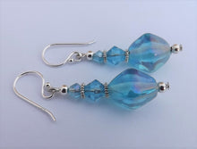 Load image into Gallery viewer, Light Blue Lustre Handmade Bead Earrings
