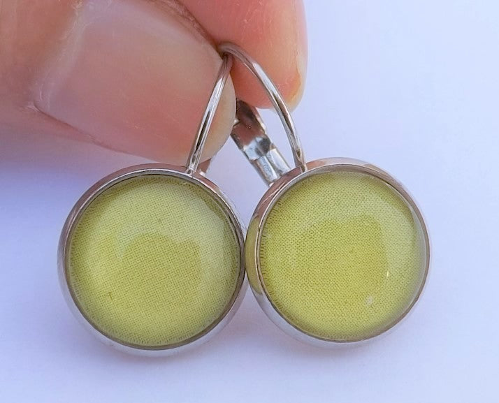 Light Green - Dome Earrings