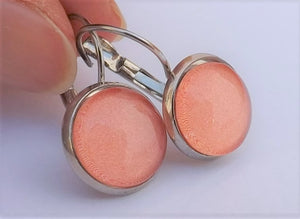 Light Orange  - Dome Earrings