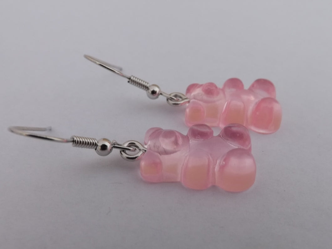 Light Pink Gummy Bear Acrylic Earrings