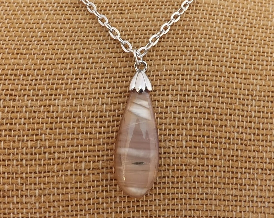 Light Purple Acrylic Drop Pendant Necklace